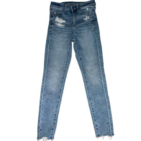 American Eagle Outfitters Women's Light Blue Skinny Jeans - Picture 1 of 4